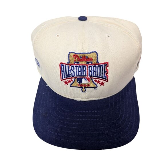 Vintage 1990s New Era All-Star Game Weekend Snapback White Blue Baseball Cap Hat